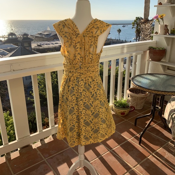 Beautiful lace dress with blue liner. - Picture 2 of 2